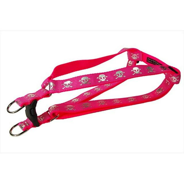 Reflective Skull Harnais pour Chien, Rose - Petit