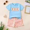 thumbnail image 5 of Boy Baby Clothes Toddler Outfits Summer Girls And Boys Kids Unisex Spring Cotton Round Neck Print Short-sleeved Casual 3 6 12 18 24 Months 3T Pajamas & Dailywear Set Outfit 2-Piece, 5 of 9