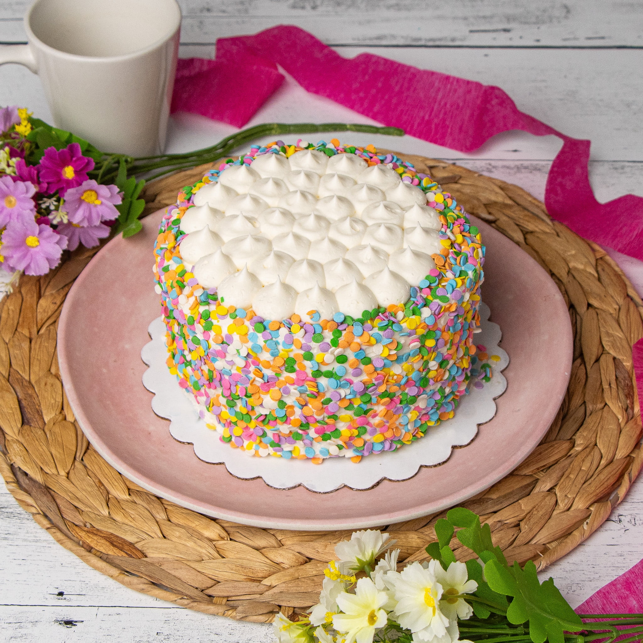 Carlo's Bakery Every Buddy's Birthday Cake 6" Sweet Buttercream Icing, 3lb 3oz, Box, Regular 1 Count