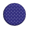 thumbnail image 3 of Spare Tire Cover, white anchor vintage navyblue Wheel Cover Tire Covers for Trailers Car Truck Camper Universal Tire Covering Fits Diameter 16 inch, 3 of 7