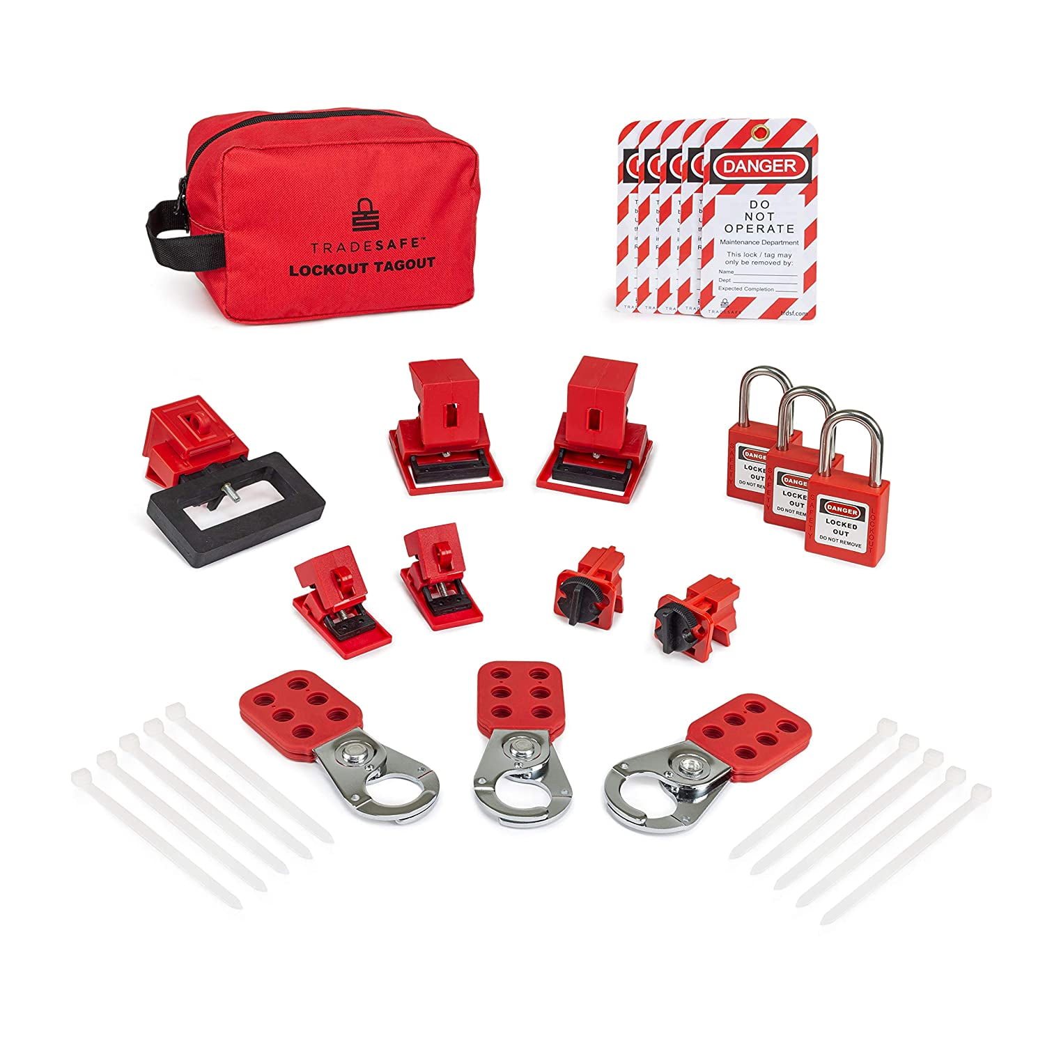TRADESAFE Breaker Lockout Tagout Electrical Loto Kit. 120/277V to 480/600V Circuit Lock Outs TRADESAFE Breaker Lockout Tagout Electrical Loto Kit. 120/277V to 480/600V Circuit Lock Outs