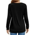 thumbnail image 4 of BUIgtTklOP Womens Long Sleeve Round Neck Shirts Basic Tee, 4 of 5