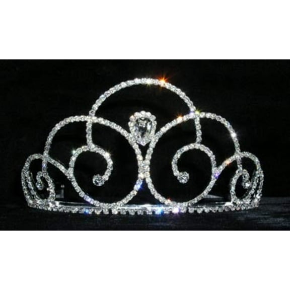 #14035 - Pear Down Swirl Tiara