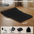 thumbnail image 5 of Queen Size 75 x 51 Inch SUV Air Mattress, Flocked PVC Air Bed with Built-in Electric Pump, 3 Mins Fast Inflation, Equipped with Phone Holder & Storage Pocket for Car & SUV, 5 of 11