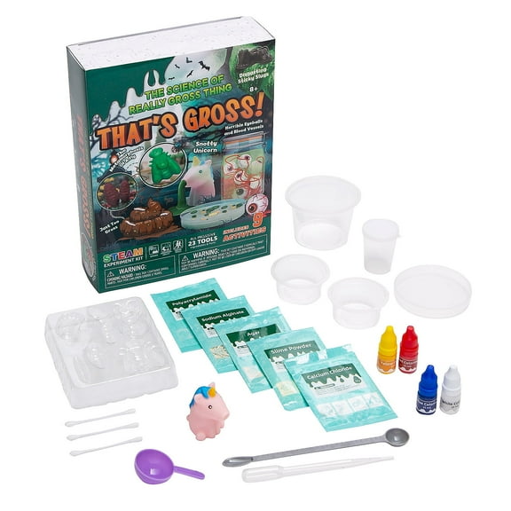 Fun Express 8 1/4" x 6 3/4" STEAM That's So Gross Science Lab Kit - 27 Pieces
