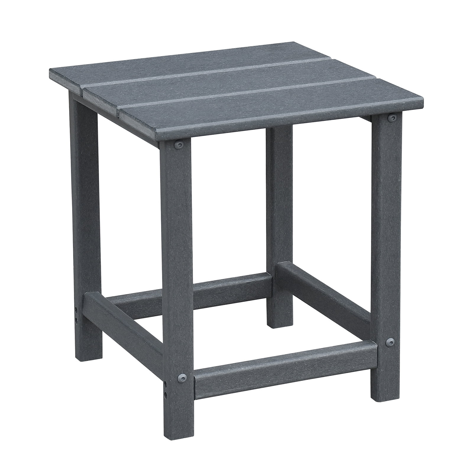 JP OUTDOOR Durable Comfortable Weather-resistant Adirondack Chairs Set of 2 with Table, HDPE Plastic for Outdoor, Gray