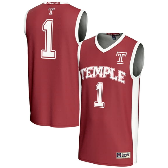 Male GameDay Greats #1  Red Temple Owls  Lightweight Basketball Jersey