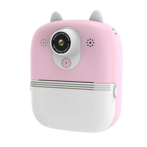 Bearachild Cámara instantánea para niños, pantalla LCD de 2,4 pulgadas, impresora fotográfica de alta definición, cámara Digital, regalo de Accesorios de cámara y óptica Rosa