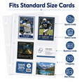 thumbnail image 6 of 4 Pocket Page Protector, Trading Card Sleeves Pages Card Binder Double-sided Baseball Card Sheets for Standard Size Cards, Coupon, Sport Cards, Game Cards, Business Cards 30Pcs, 6 of 7