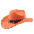 thumbnail image 3 of Western Cowboy Hat With Curved Brim For Outdoor Travel And Riding Adventures In Country Style, 3 of 3