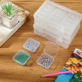 thumbnail image 2 of 24Pc Small Bead Organizer Plastic Storage Containers Clear Case Craft with 2Pc Hinged Lid Cases, 2 of 6