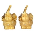 thumbnail image 1 of Elephant Statue, Elephant Figurine Golden  For TV Cabinet, 1 of 8