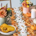 thumbnail image 4 of Thanksgiving Orange Pumpkin Table Runner, Autumn Thanksgiving Kitchen Dining Table Decoration for Home Party Decor 13x90 Inches, 4 of 9