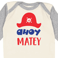 thumbnail image 4 of Inktastic Ahoy Matey, Pirate Hat, Skull and Bones - Red Blue Boys or Girls Long Sleeve Baby Bodysuit, 4 of 5