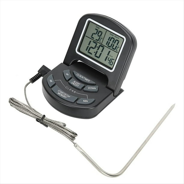 Temporizador Digital de Alta Precisión para Cocina, Termómetro Digital para Carne y Alimentos, Termómetro de Cocina.