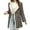 Gray, variant on Womens Faux Suede Peacoat Double Breasted Notch Lapel Sherpa Lined Fleece Fur Leather Winter Overcoat