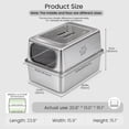 thumbnail image 3 of KPWACD Stainless Steel Cat Litter Box Extra Large Metal Litter Pan High Sided 23.8" X 15.9" X 15.1 ", 3 of 9