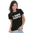 thumbnail image 3 of I Hate People Sarcastic Cynical Humor Womens Fitted Plus Size Graphic Tee Brisco Brands 3X, 3 of 5