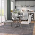 thumbnail image 6 of Furniture of America Villanueva 5-Piece Metal Dining Table Set in Chrome, 6 of 7