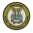 thumbnail image 1 of Explore! Zion National Park 3.5 Inch Iron Or Sew On Embroidered Fabric Badge Patch Seek Adventure, National Park Iconic Series, 1 of 2