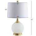 thumbnail image 5 of Ilsa 22" Dotted Glass/Metal LED Table Lamp, White/Brass Gold by JONATHAN Y, 5 of 8