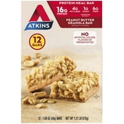 Atkins High Protein Bar, Peanut Butter Granola, 12 Count