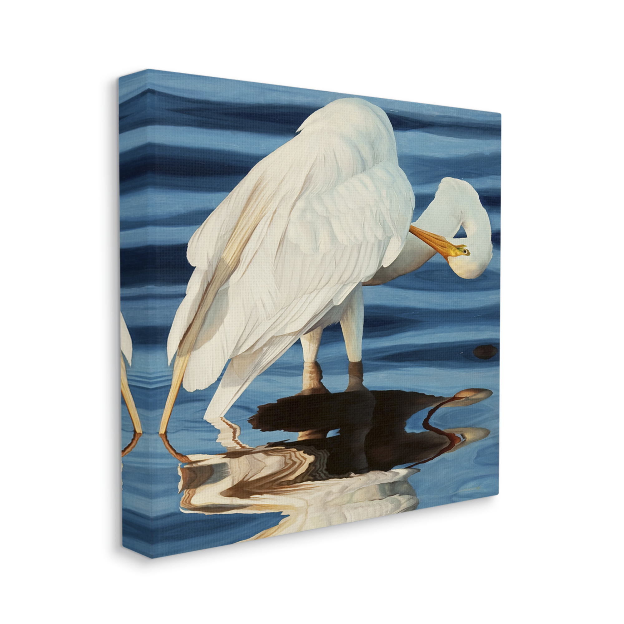 Stupell Industries Crane Bird Preening Animals & Insects Photography Gallery Wrapped Canvas Print Wall Art, 36 x 36