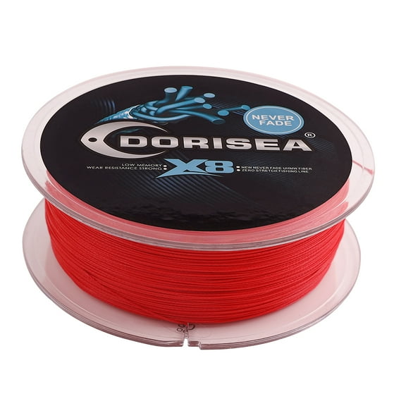 DORISEA 8 Strands 109-2180 Yard 100% PE Braided Extreme Multifilament Fishing Line Wire,NEVER FADE Red