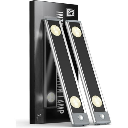 

Under Cabinet Lights Wireless Motion Sensor Light Indoor 10In Led Warm Lighting Rechargeable Battery Operated 4 Modes Night Light Stick-On Magnetic Closet Lights For Kitchen Hallway(2 Pack)