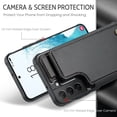 thumbnail image 2 of Feishell for Samsung Galaxy S22 Case with Card Holder, Wallet Case for Women Men with RFID Blocking, Durable PU Leather Kickstand Magnetic Clasp Shockproof Phone Case,Black, 2 of 9