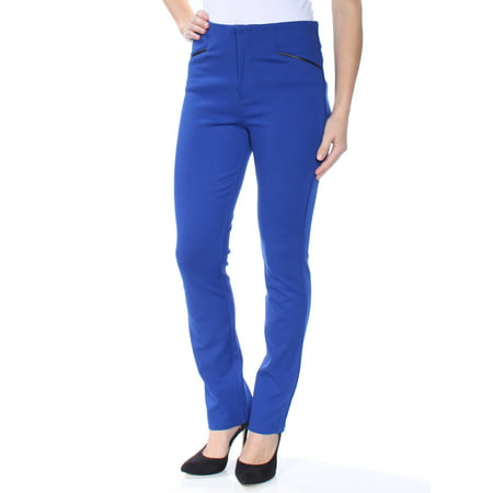INC Womens Blue Flat Front Straight leg Wear To Work Pants  Size: (Best Shoes To Wear With Straight Leg Jeans)