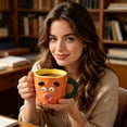 thumbnail image 6 of YYV Funny Ugly Cute Ceramic Coffee Mug Contrast Color Novelty Couple Birthday Gift Large Handle Durable Dishwasher Safe Stoneware Office Home Morning Coffee Cup, 6 of 8