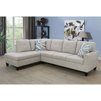 Ainehome Furniture 2 Pieces Sectional Sofa SET, Modular L Shaped Couch with Chaise for Living Room, Left Hand Facing/Grey
