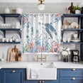 thumbnail image 2 of Coastal Turtle Kitchen Curtains Window Panels, Summer Beach Nautical Ocean Coral Seahorse Insulated Window Treatment Curtain, Grommet Curtains for Bedroom/Living Room/Bathroom, 2 Piece 42"Wx63"L, 2 of 8