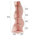 thumbnail image 2 of Tribesigns 5-Tier Wavy Corner Bookshelf – Modern Curved Display Shelf for Plants, Books & Décor (Pink), 2 of 11