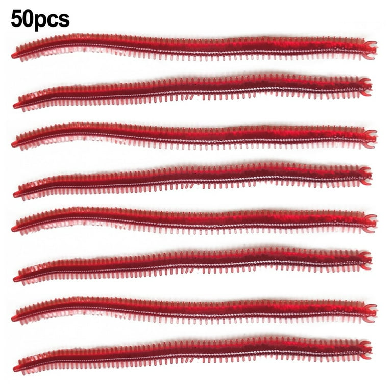 50 Pcs Lure Centipede Soft Bait 1.6G 13Cm Sea Worms Earthworm Fishing Soft  Lure 