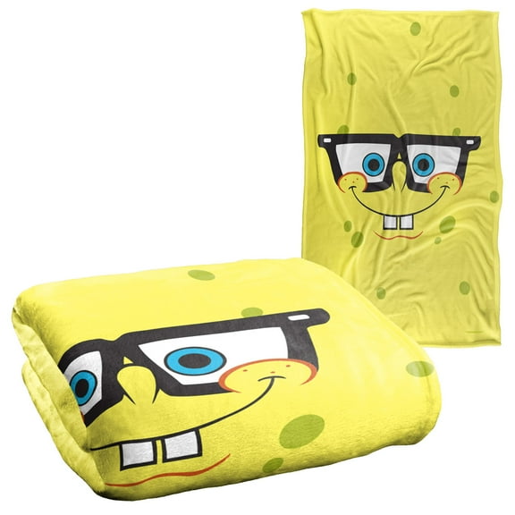 Spongebob Blanket, 36"x58" Spongebob Winking Face Silky Touch Super Soft Throw Blanket