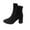 Black, variant on Winter Boots for Women,Womens Shoes,Women Warm and Versatile Large Pointed Coarse Heel Fashion Fashion Mid Heeled Short Legged Boots Black