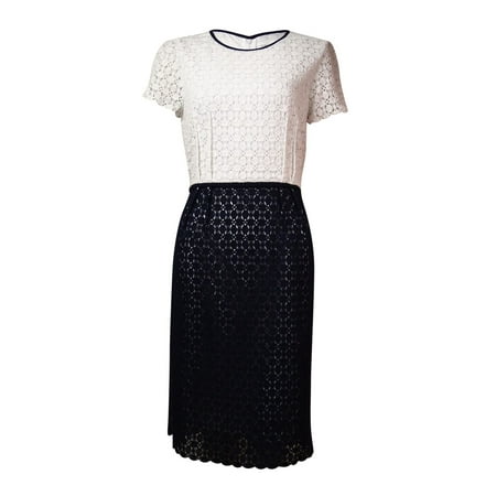 Calvin Klein Women's Colorblocked Cotton Lace Dress