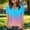 Sky Blue, variant on Oplxuo Womens T Shirts V Neck Buttons Down Tops Casual Summer Tees Short Sleeve Loose Fit Tops Blouses