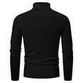 thumbnail image 5 of WAENQINLA Men's Winter Sweaters Half Zip Mock Neck Pullover Tops Long Sleeve Cable Knit Sweater with Ribbed Hem Black XXXL, 5 of 8