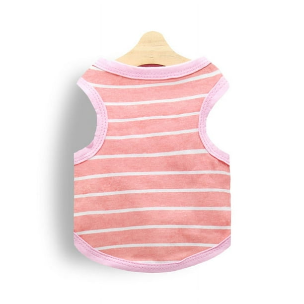 Zhuge Chaleco para perros y gatos, chaleco transpirable para mascotas, sudadera para cachorros, ropa para perros, atuendos, abrigos para perros pequeños, medianos y gatos, M, rayas blancas