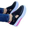 thumbnail image 1 of Zapatillas de plataforma ligeras Fly-Knits para mujer, zapatos para caminar, malla transpirable, 1 of 8