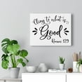 thumbnail image 5 of Scripture Walls  Cling To What Is Good Romans 12:9 Bible Verse Canvas Christian Wall Art Ready to Hang Unframed, 5 of 11