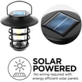 thumbnail image 2 of Home Zone Security Black Outdoor Solar Powered LED Wall Lantern Sconce Light Fixture for Entryway, Post, Porch, & Doorway No Wiring (8 Pack), 2 of 6
