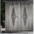 thumbnail image 4 of Ambesonne Grey Shower Curtain, Antique Floral Pattern, 69"Wx70"L, Grey Black, 4 of 5