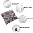 thumbnail image 6 of Decorative Pillow Cover  Light Purple Flower Décor Solid Pillowcases Tulip Rose Floral WatercolorAccent for Porch Outside Bench, 6 of 7