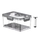 thumbnail image 2 of Organizador de plástico transparente para almacenamiento de alimentos, resistente a la humedad, con tapa para sellador al vacío Gris 2.5L, 2 of 9