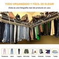 thumbnail image 3 of Perchas Multifuncionales Tipo S de 9 Niveles, Acero Inoxidable, Plegables y Antideslizantes, Ahorro de Espacio, Organizador para Pantalones, Faldas y Bufandas, 3 of 6