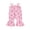 Pink, variant on BemeyourBBs Toddler Baby Girls Western Cowgirl Outfits Bell Bottom Romper Sleeveless Tie Shoulder Strap Bow Boots Print Jumpsuit One Piece Spring Summer Clothes